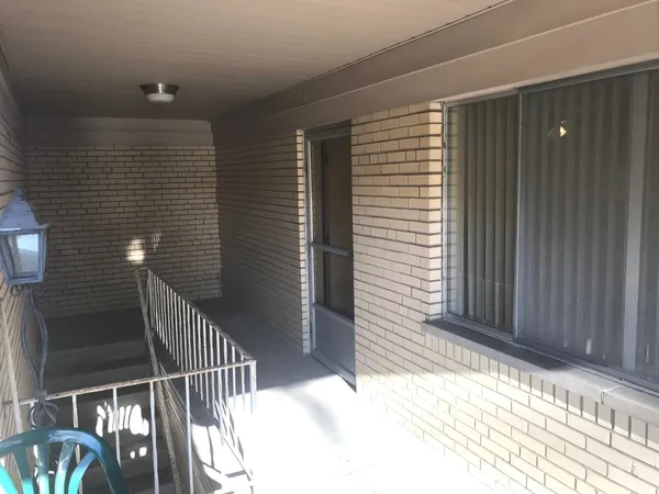 a view of a balcony