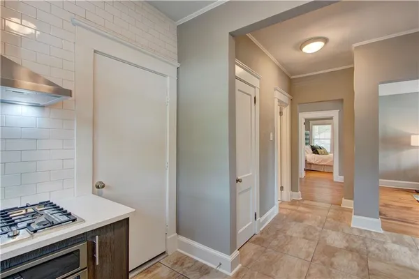 a view of kitchen area
