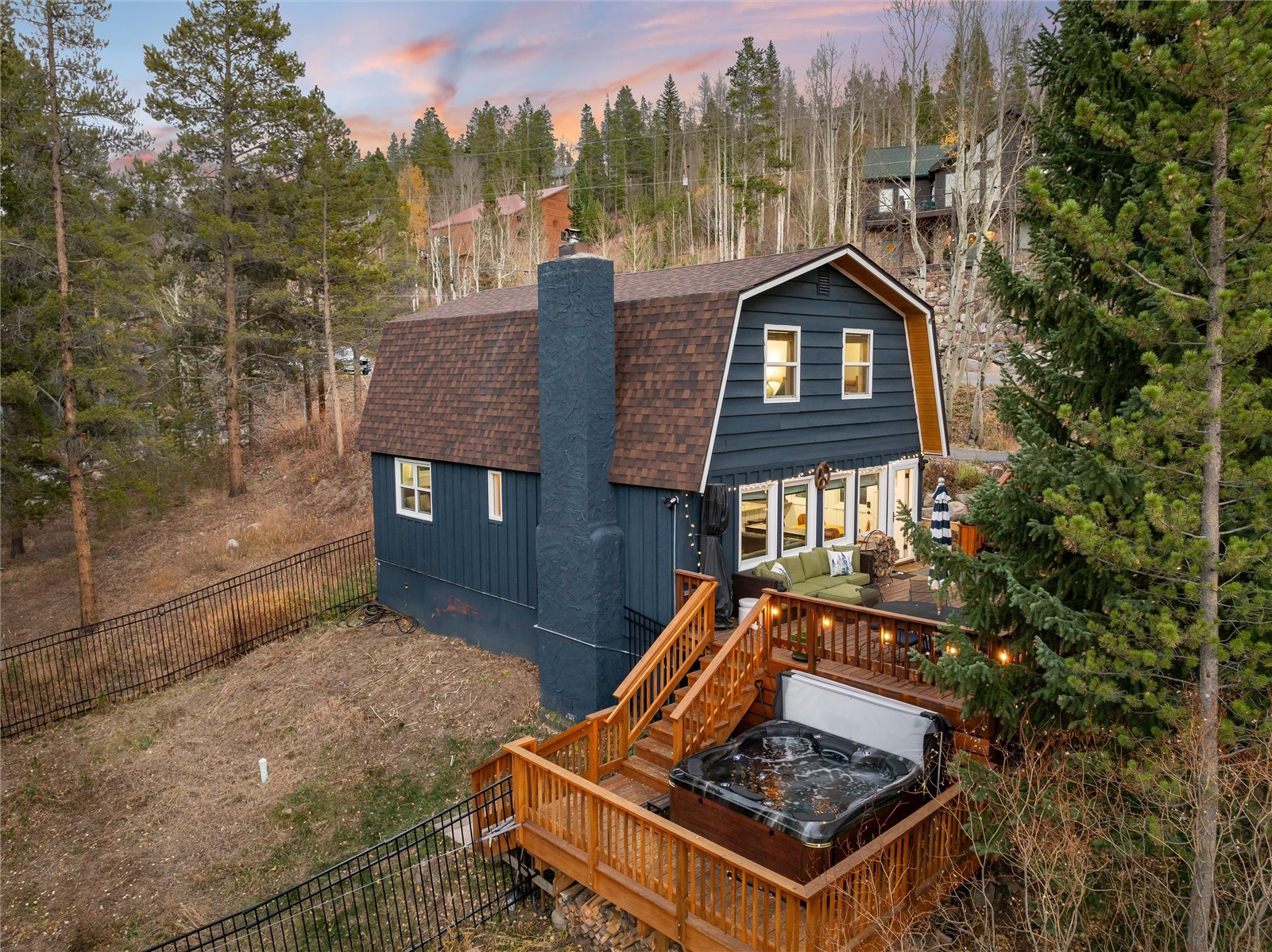 384 Blue Ridge Road Breckenridge, CO 80424 - Photo 25 of 39 a house with trees in front of it