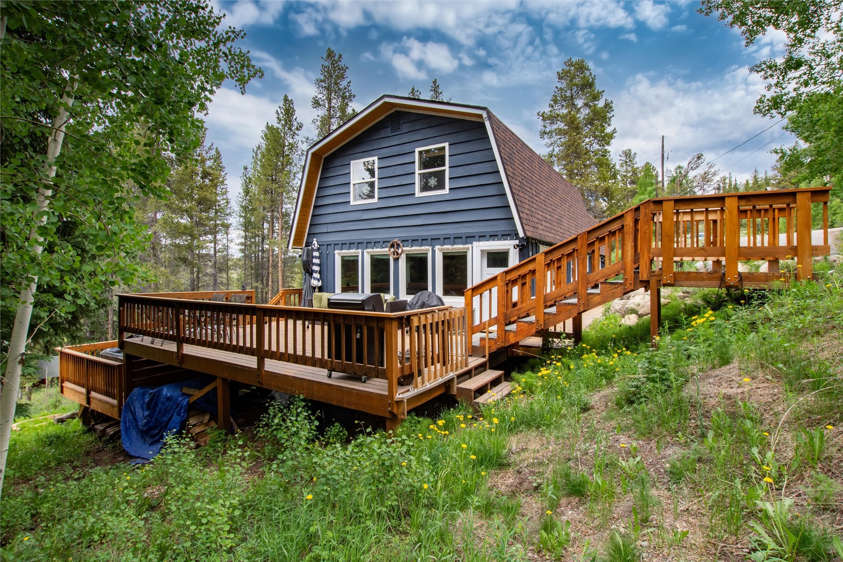 384 Blue Ridge Road Breckenridge, CO 80424 - Photo 30 of 39 a view of a house with a yard and deck