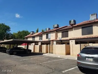 a car parked in front of a house