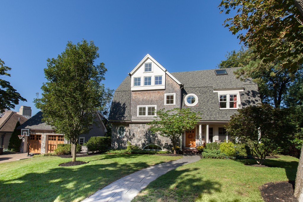 86 Pickwick Road Newton, MA 02465 - Photo 2 of 16 a front view of a house with a yard