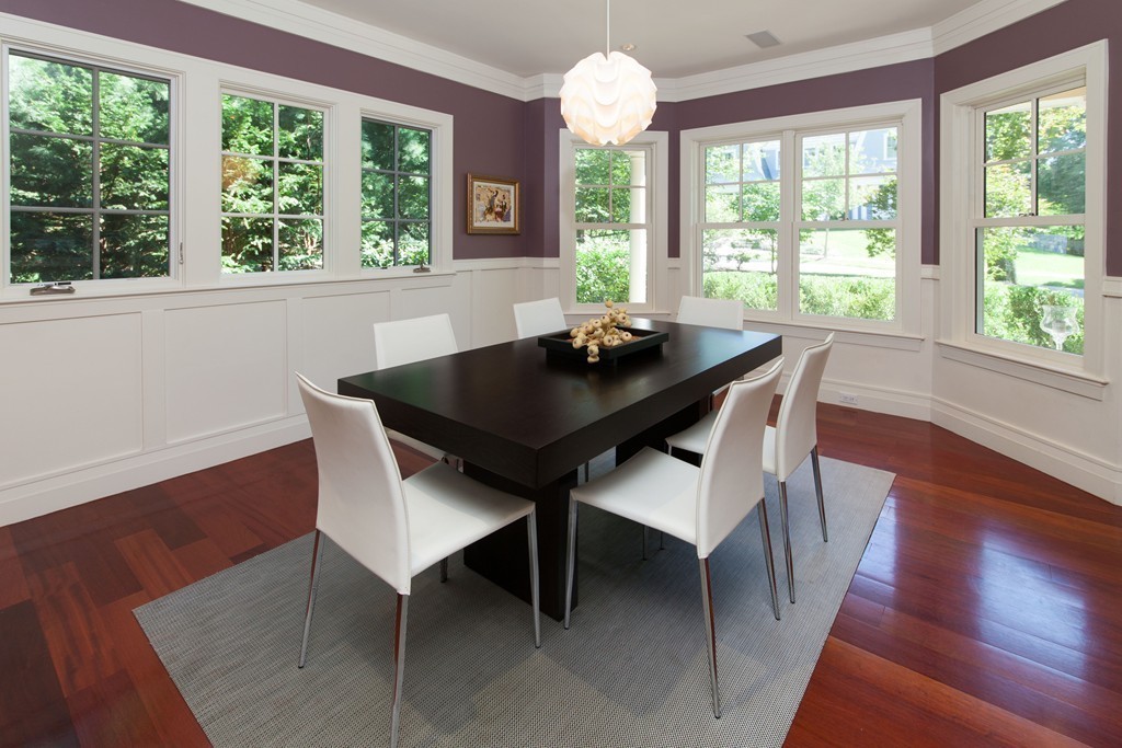 86 Pickwick Road Newton, MA 02465 - Photo 6 of 16 a view of a dining room with furniture window and wooden floor
