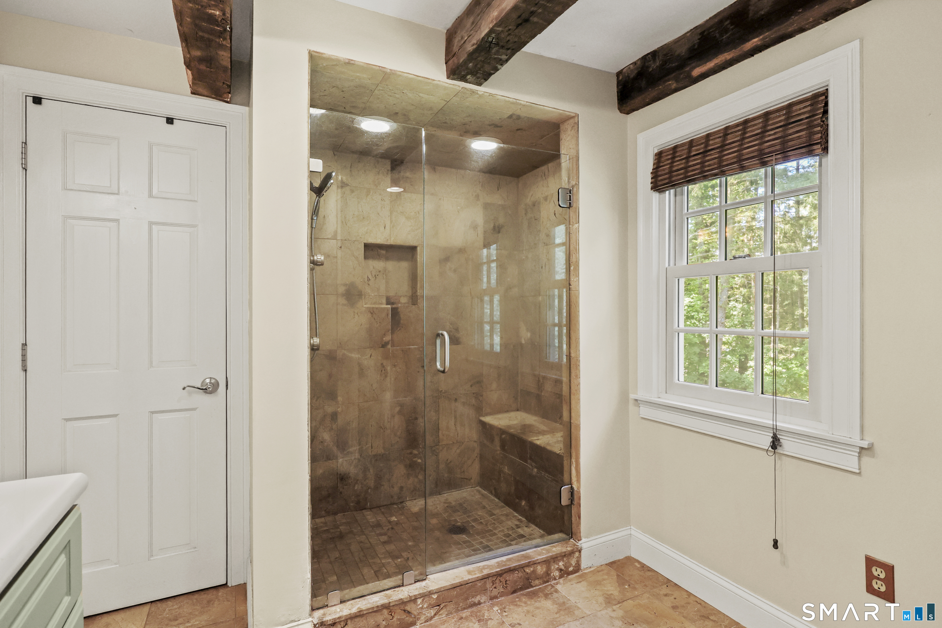 2880 Main Street Coventry, CT 06238 - Photo 28 of 40 Upper level full bathroom with glass walk-in shower.