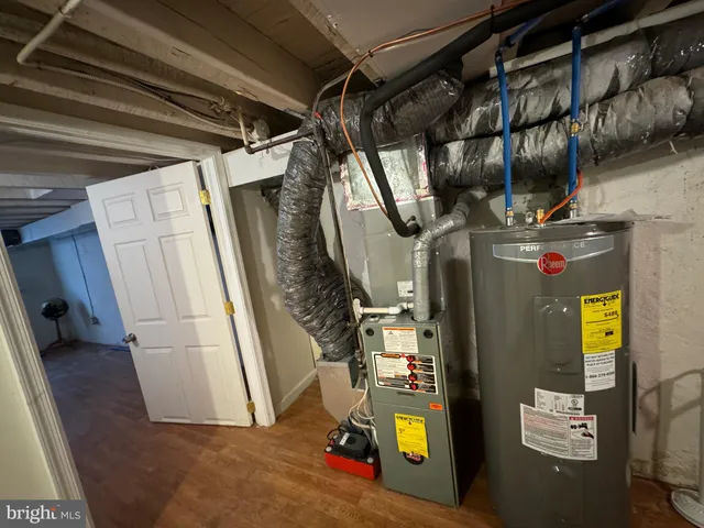 a view of storage and utility room