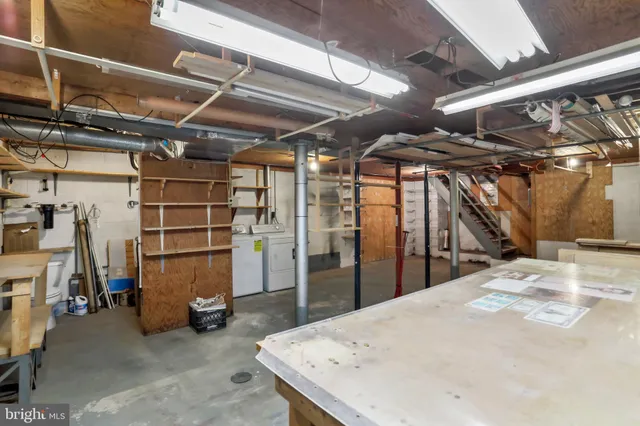 a view of storage and utility room