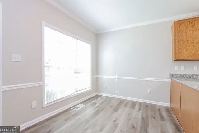 an empty room with a window