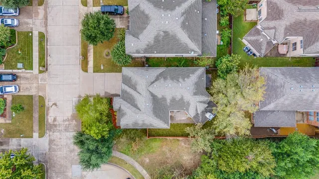 an aerial view of multiple house