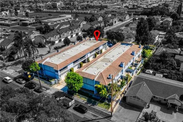 an aerial view of a city