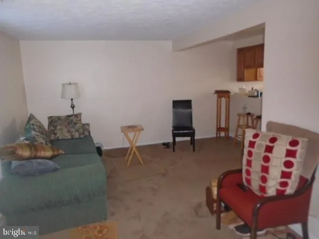 a living room with furniture and a chair