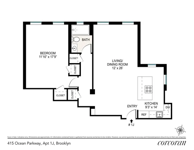 $449,000 | 415 Ocean Parkway, Unit 1J | Kensington