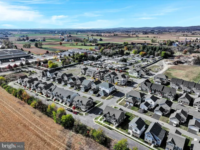an aerial view of multiple house