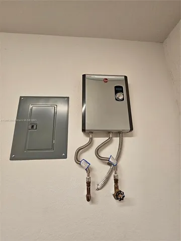 a room with storage and utility