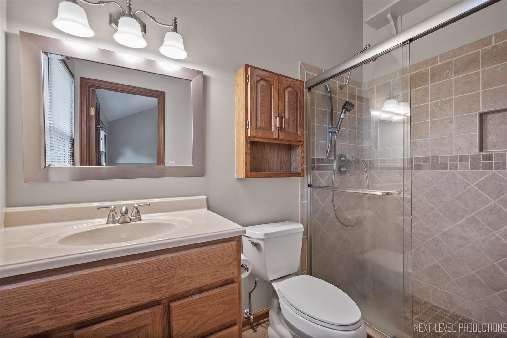 231 North Cambridge Drive Geneva, IL 60134 - Photo 22 of 34 a bathroom with a sink a toilet and shower