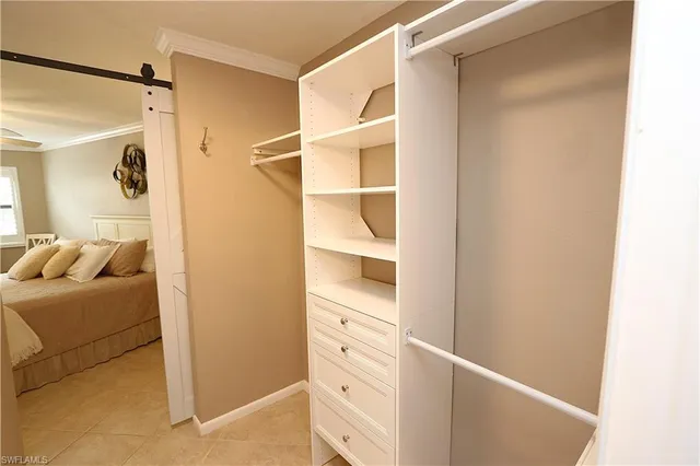 a view of walk in closet