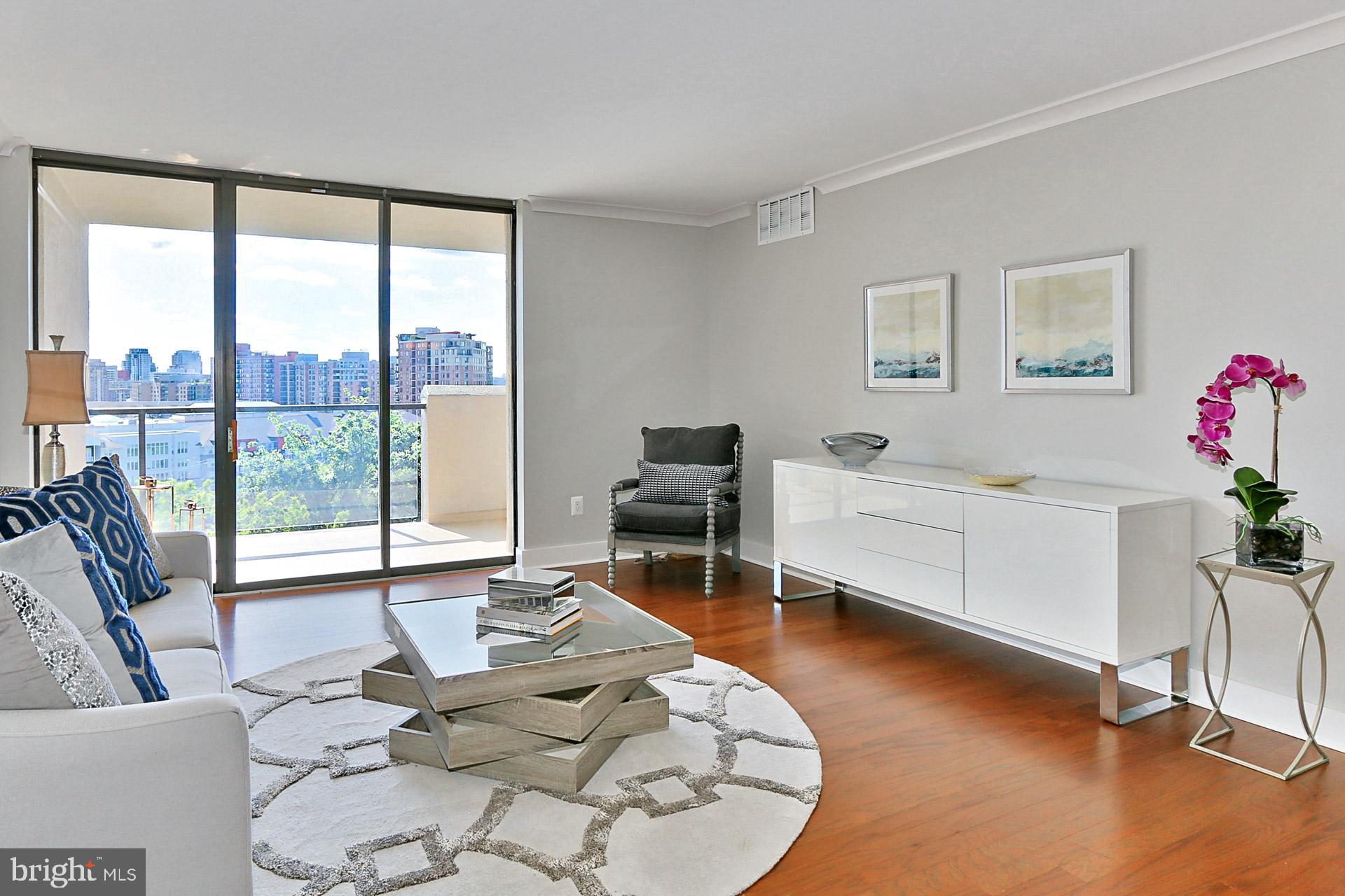 1101 South Arlington Ridge Road, Unit 309 Arlington, VA 22202 - Photo 18 of 47 Living Room with a View