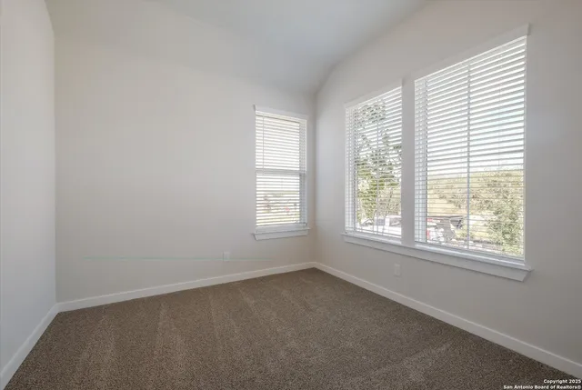 an empty room with a window