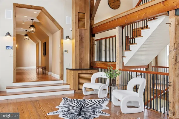 a view of living room filled with furniture