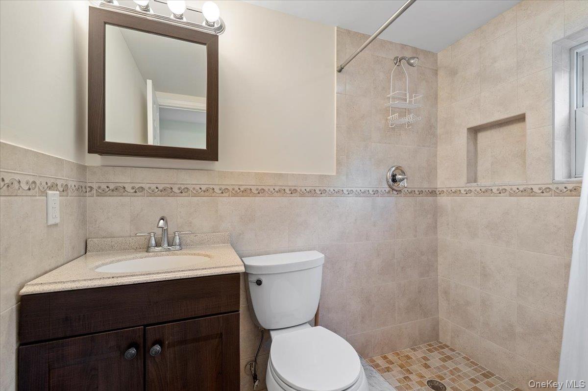 1109 Round Swamp Road Old Bethpage, NY 11804 - Photo 32 of 50 a bathroom with a toilet sink and mirror