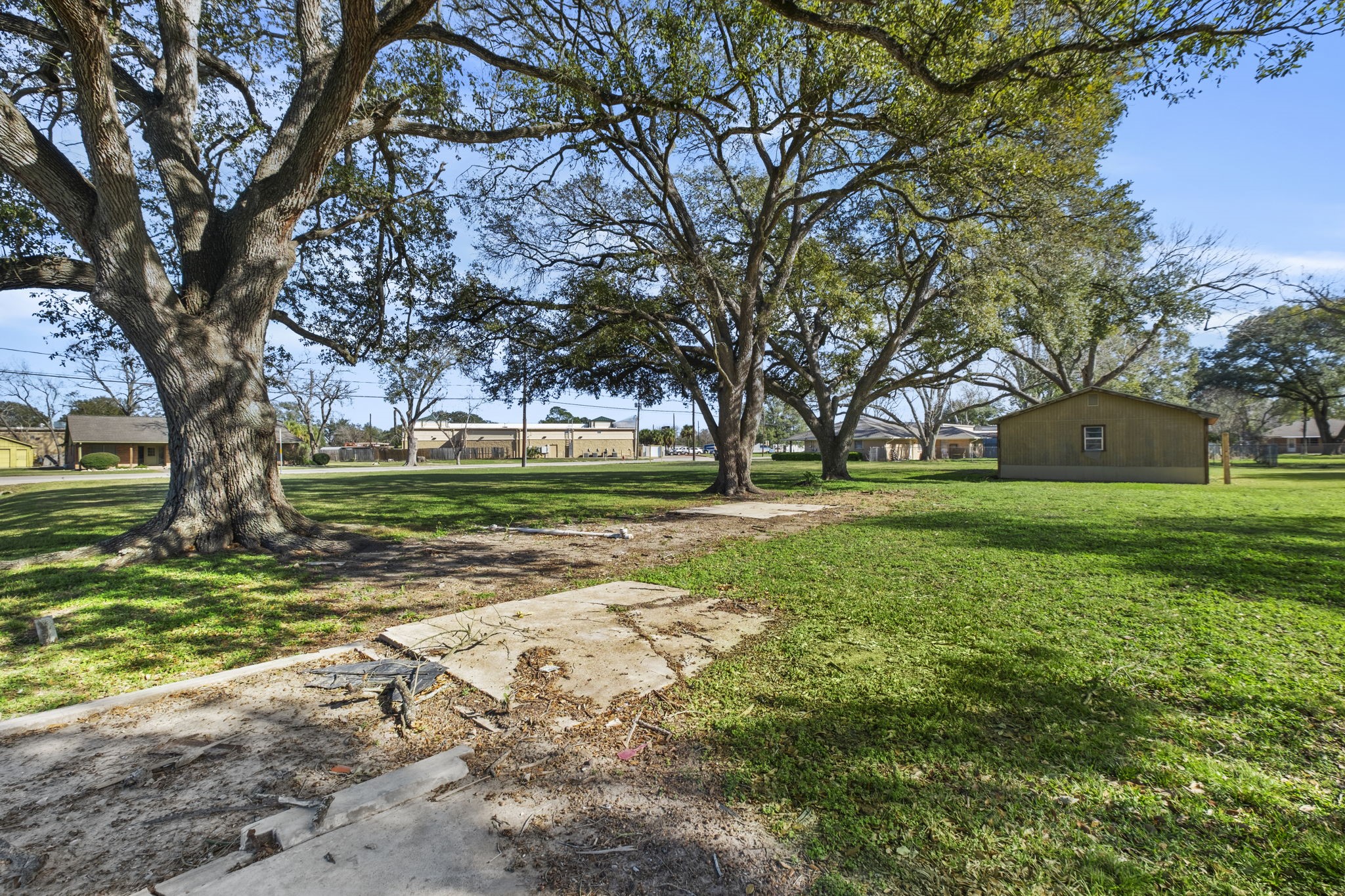 9310 Main Street Needville, TX 77461 - Photo 13 of 27 a view of a garden with trees