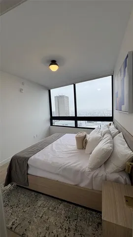 a view of a city from a balcony