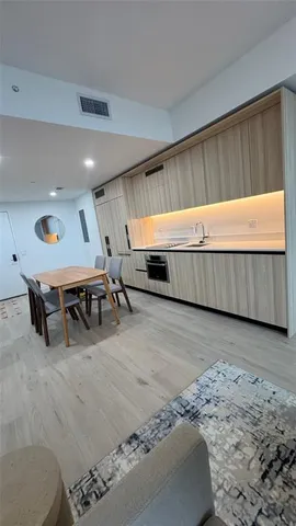 a living room with a table