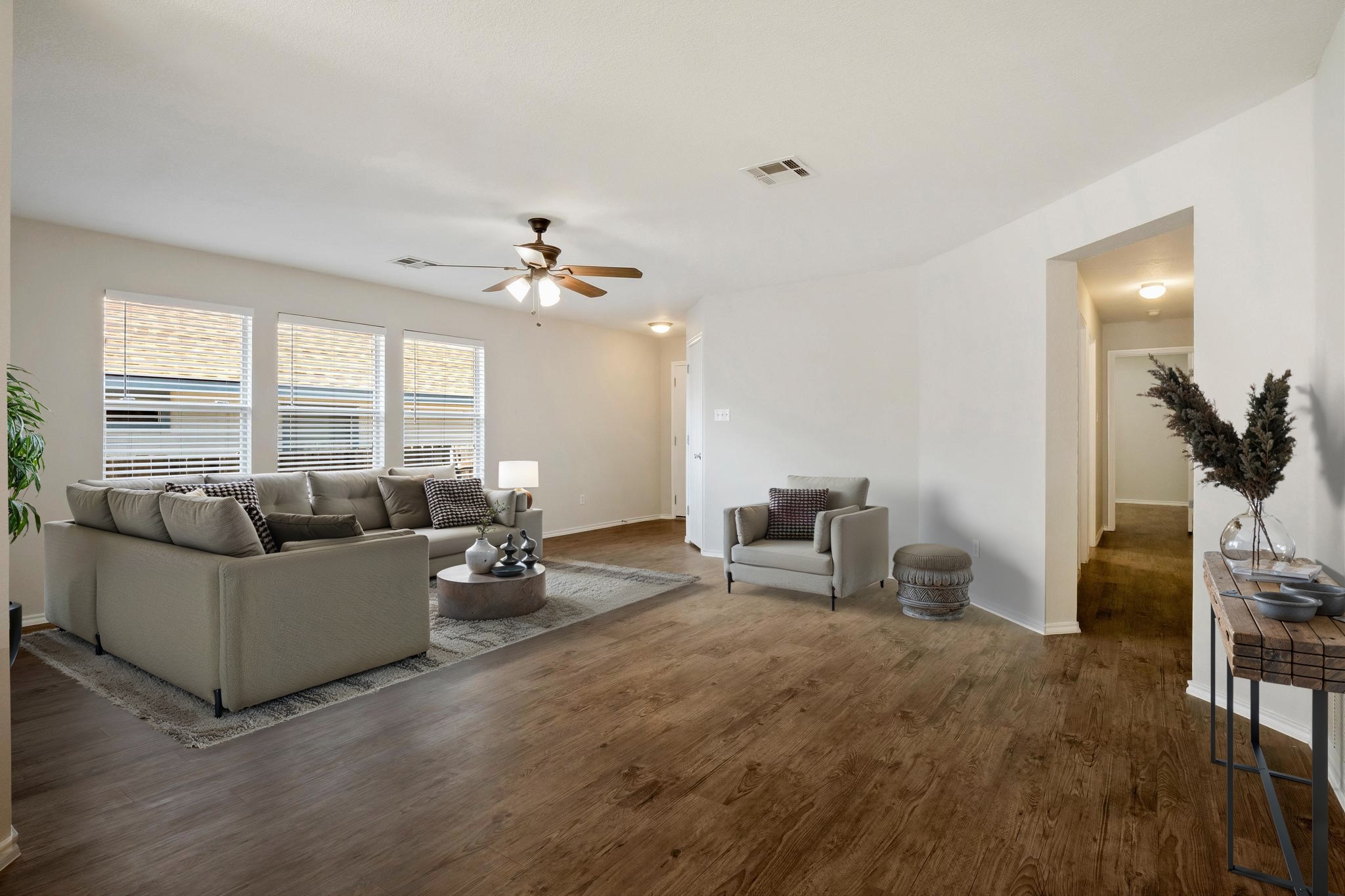 162 Brandons Way Buda, TX 78610 - Photo 6 of 36 a living room with furniture and a large window