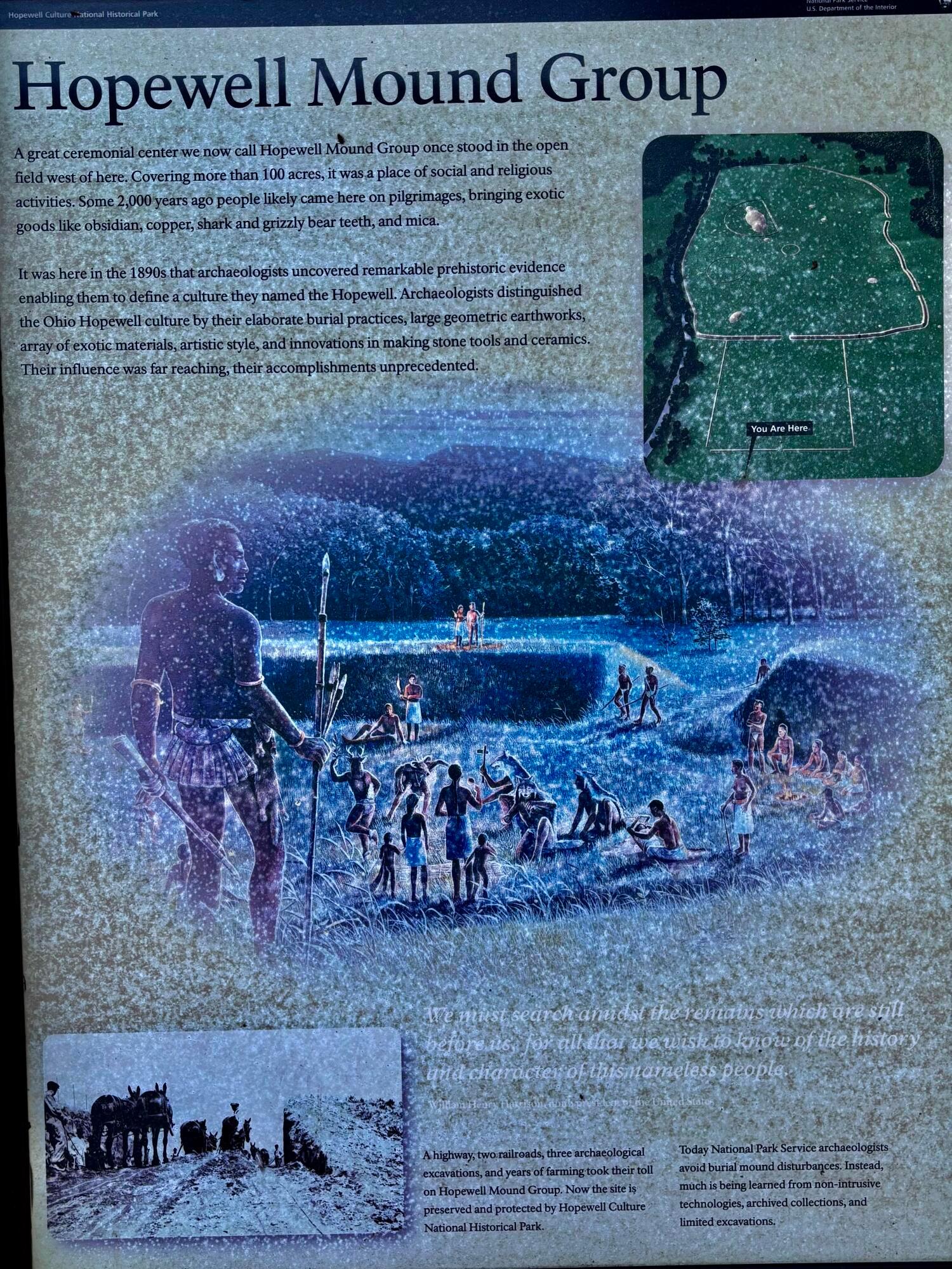 435 Mt Carmel Road Chillicothe, OH 45601 - Photo 7 of 9 Historic Hopewell Mound Group informational poster showing the site.