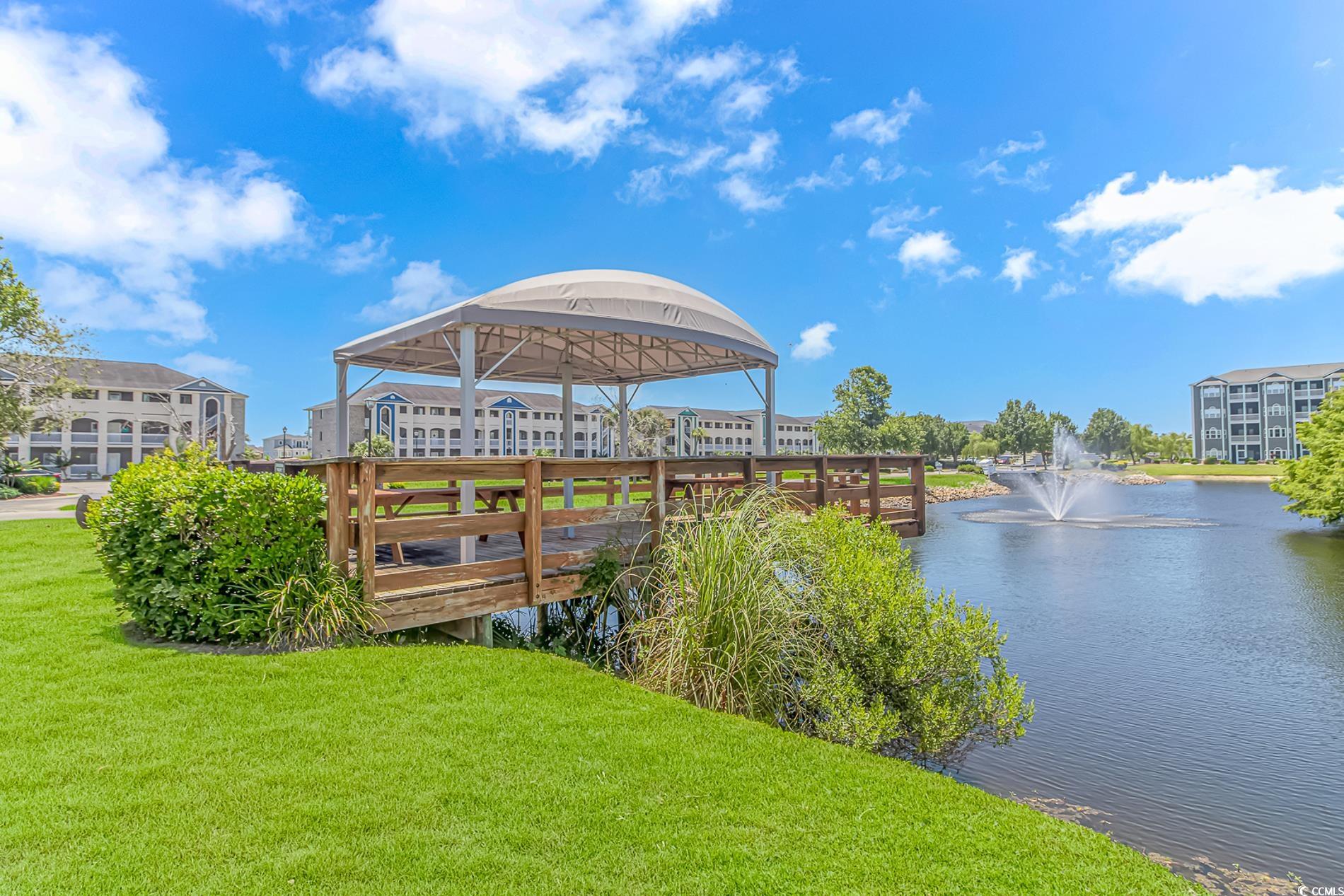4501 West Harbour Court, Unit R6 Little River, SC 29566 - Photo 20 of 25 View of dock featuring a gazebo, a water view, and
