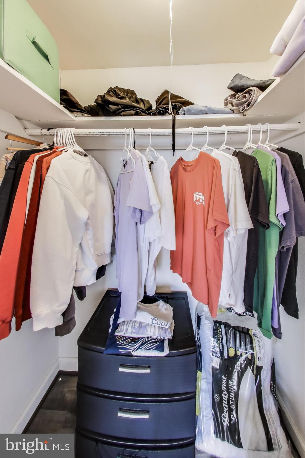 5851 Quantrell Avenue, Unit 407 Alexandria, VA 22312 - Photo 11 of 27 a view of walk in closet with clothes and shoes