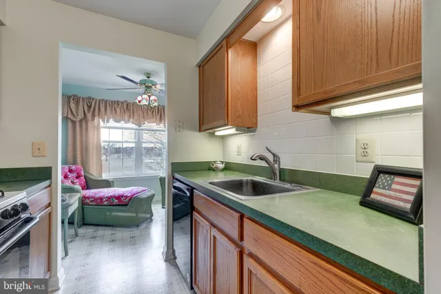 a kitchen with a sink cabinets and utility