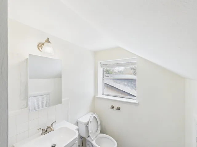 a view of backyard with green space