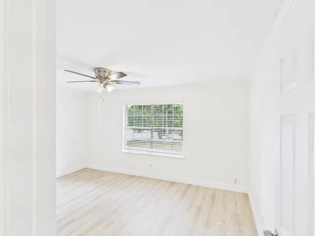 an empty room with a window