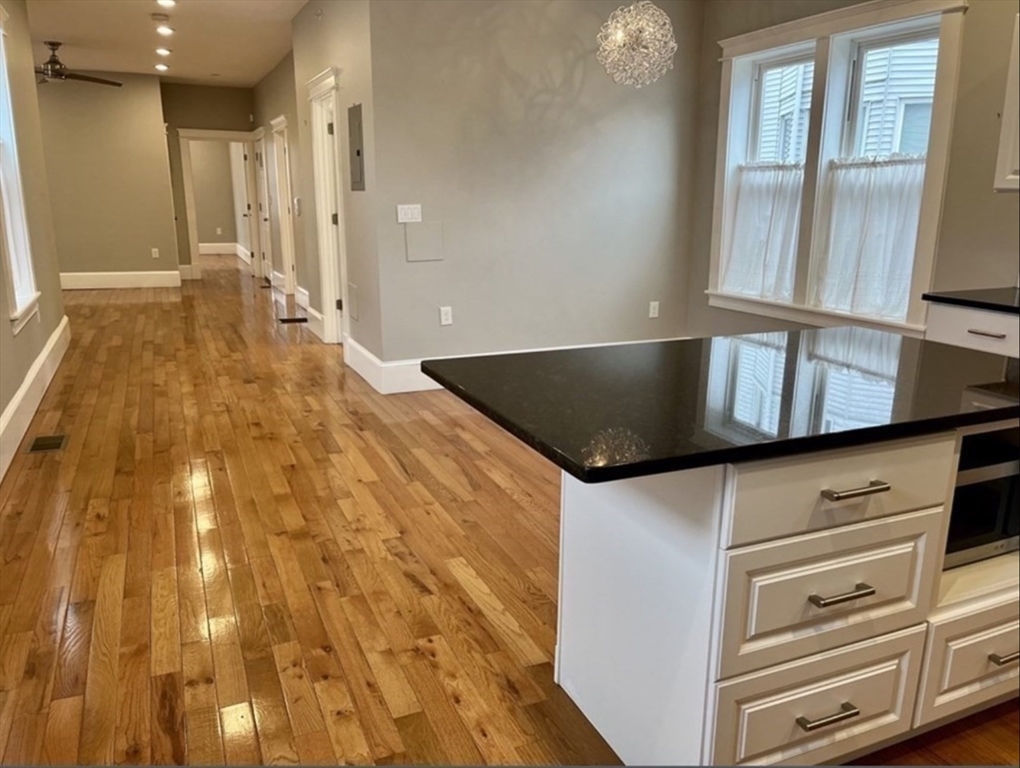 16 East Cottage Street, Unit 1 Boston, MA 02125 - Photo 3 of 10 a view of kitchen with granite countertop cabinets and refrigerator