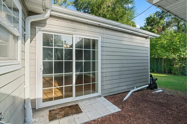 a view of a house with a window