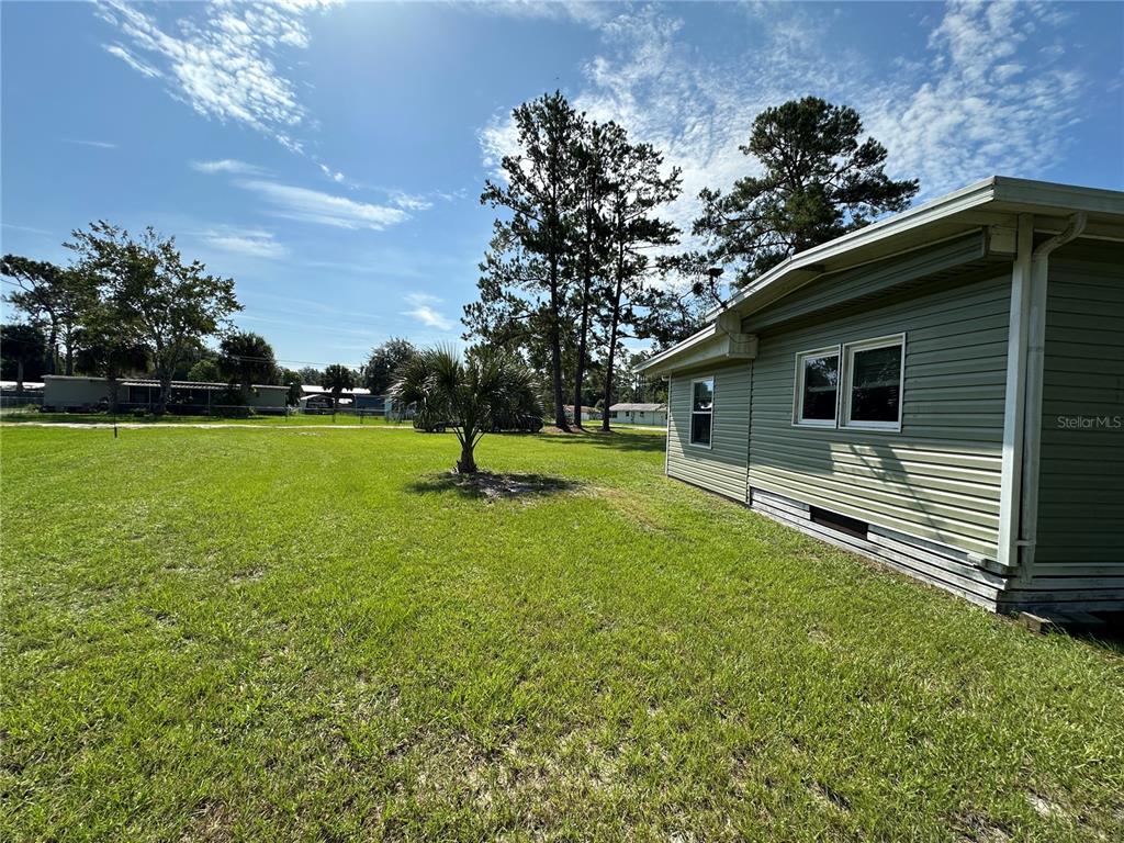 55045 6th Street Astor, FL 32102 - Photo 32 of 38 a backyard of a house with lots of green space