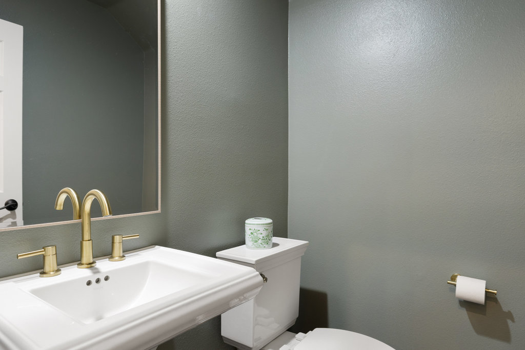 1350 Patterson Road Austin, TX 78733 - Photo 13 of 40 a bathroom with a sink mirror and toilet