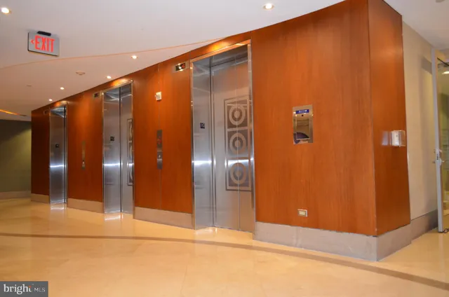 a view of a hallway with entryway