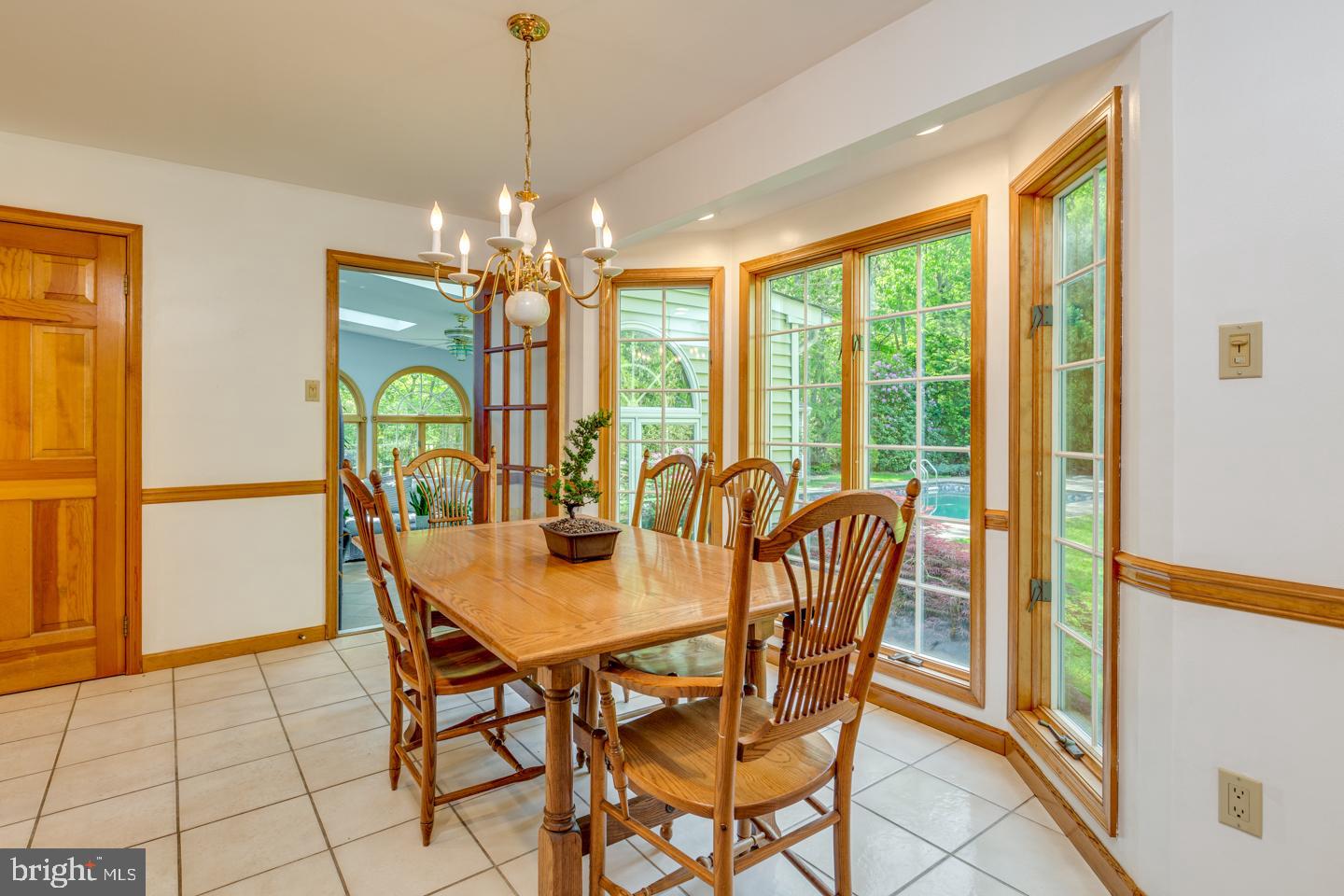 33 Powell Place Road Tabernacle, NJ 08088 - Photo 17 of 58 Breakfast room with tile flooring - overlooks rear