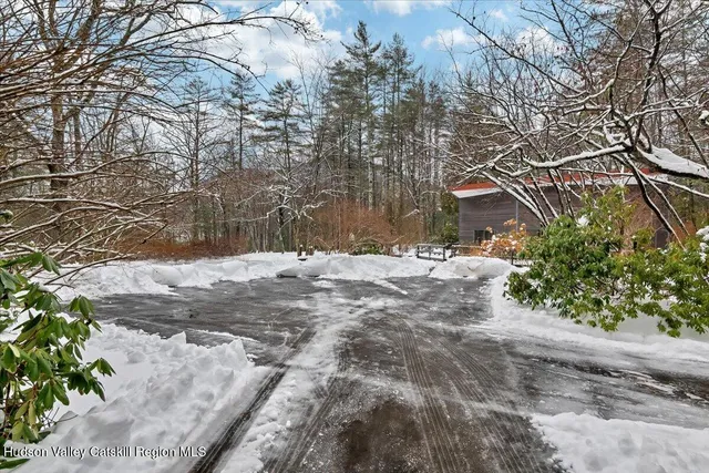 a view of side covered with snow