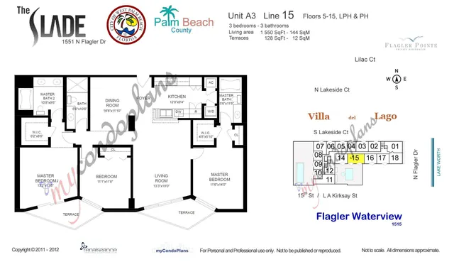 $6,500 | 1551 North Flagler Drive, Unit 1415, West Palm Beach, FL 33401