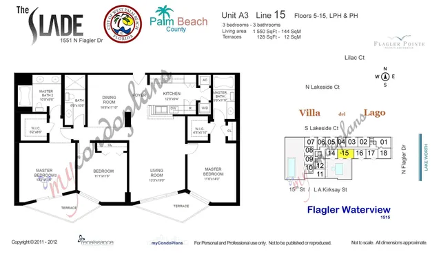 $6,500 | 1551 North Flagler Drive, Unit 1415, West Palm Beach, FL 33401