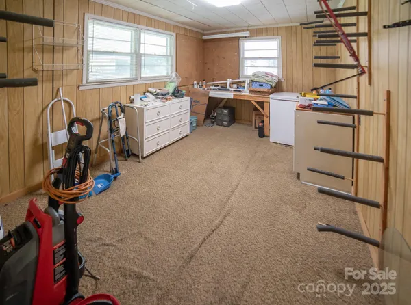 a room with storage and utility