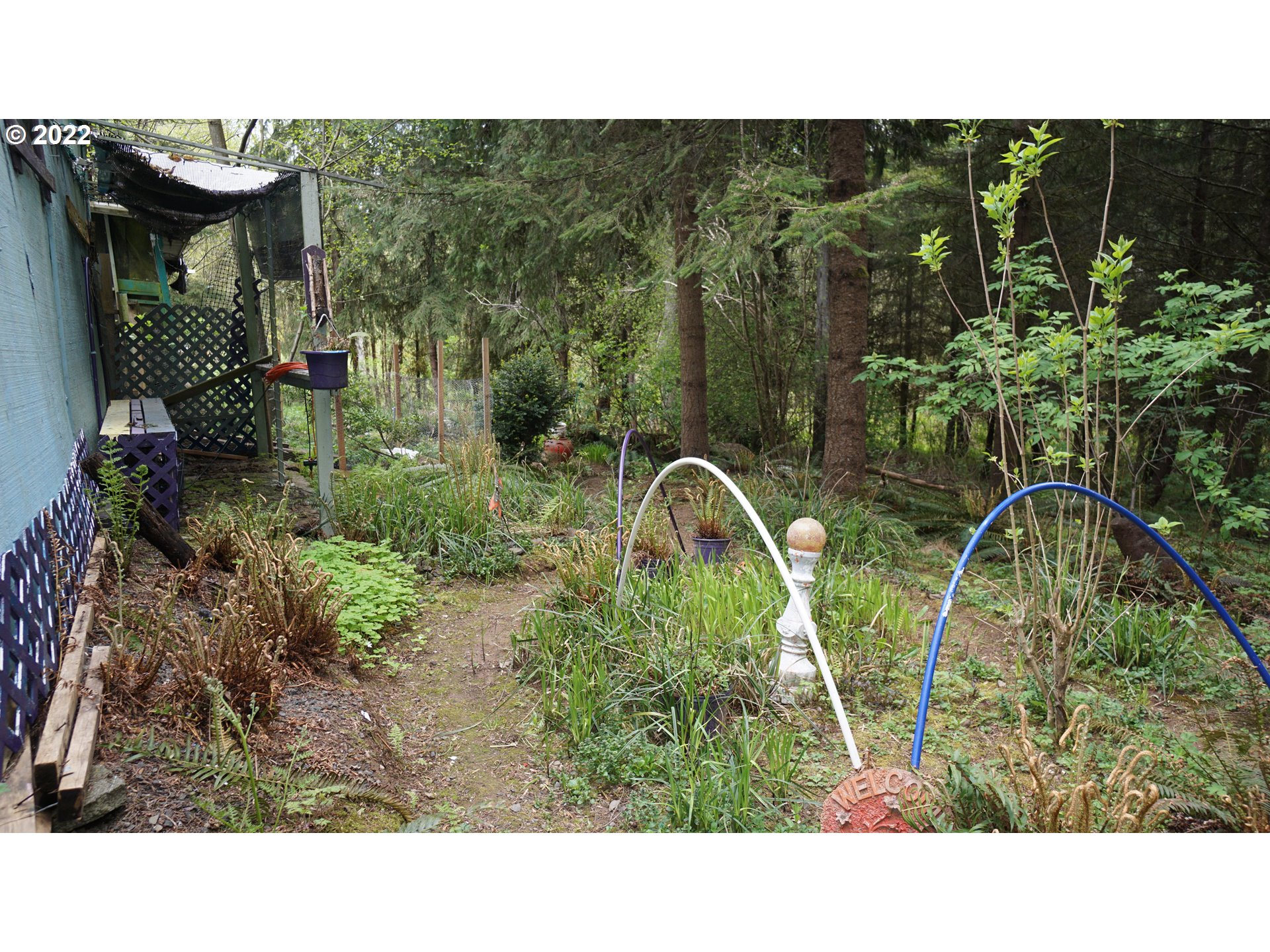 29191 Thistle Hill Road Rainier, OR 97048 - Photo 9 of 14 a black and white photo of a garden