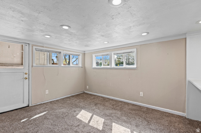 180 South 300 East Logan, UT 84321 - Photo 19 of 35 Below grade area featuring carpet floors and recessed lighting