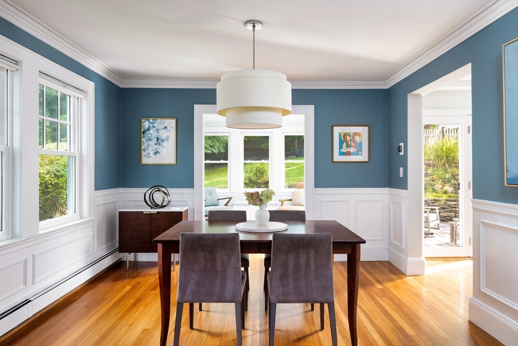 18 Wolcott Road Brookline, MA 02467 - Photo 7 of 19 a view of a dining room with furniture window and outside view