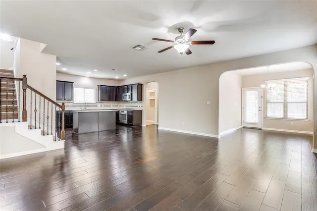 a view of a building with a yard