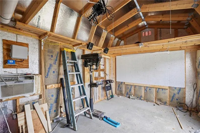 a view of a storage room