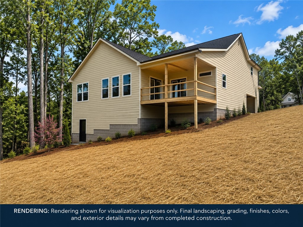 513 Quail Hollow Road Anderson, SC 29621 - Photo 34 of 39 This newly constructed residence features a charming deck, perfect for enjoying the surrounding natural beauty.