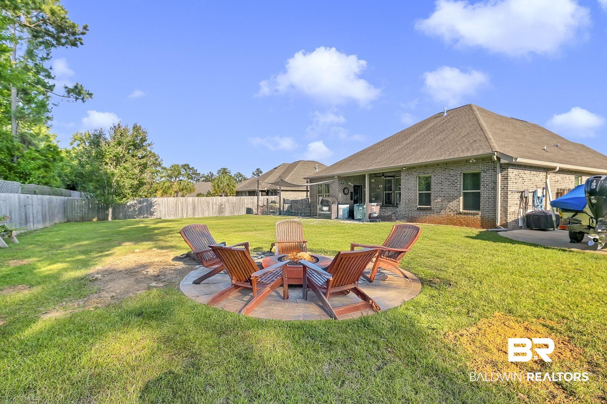 30635 Drayton Court Daphne, AL 36527 - Photo 43 of 51 View of yard featuring a patio and a fire pit
